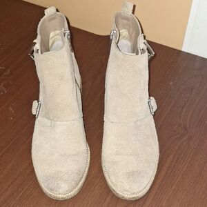 Michael Kors Beige Suede Ankle Boots